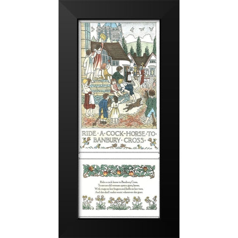 Ride a Cock Horse Black Modern Wood Framed Art Print by Bedford, Francis D.