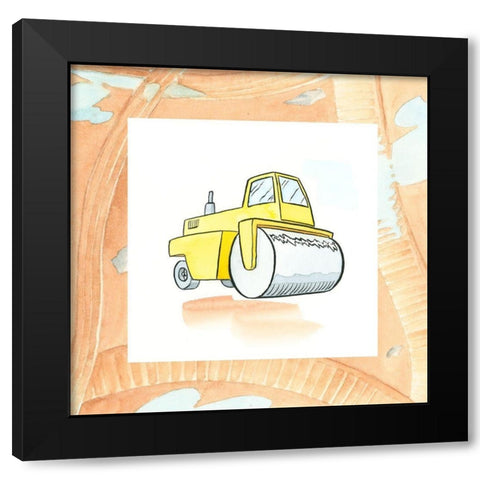 Charlies Steamroller Black Modern Wood Framed Art Print with Double Matting by Swinford, Charles