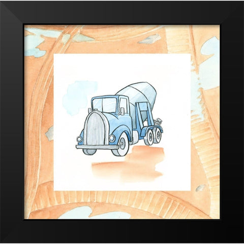 Charlies Cement Mixer Black Modern Wood Framed Art Print by Swinford, Charles