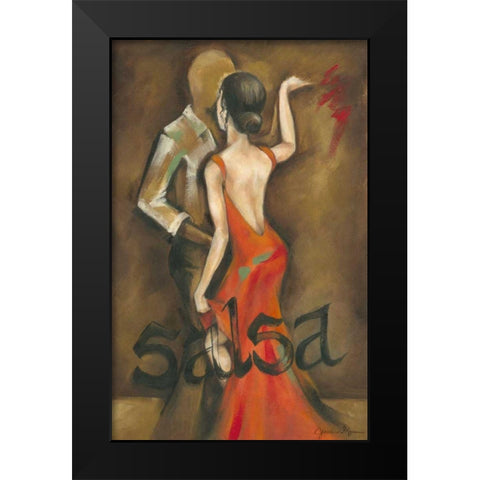 Salsa  Black Modern Wood Framed Art Print by Goldberger, Jennifer