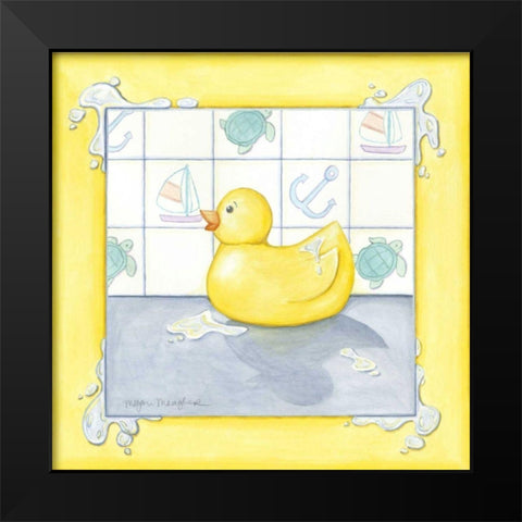 Small Rubber Duck II Black Modern Wood Framed Art Print by Meagher, Megan