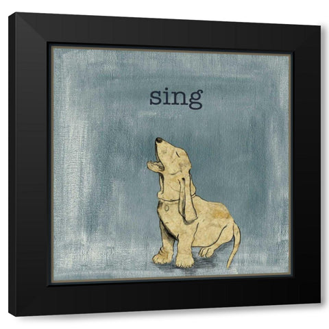 Sing Black Modern Wood Framed Art Print with Double Matting by Ludwig, Alicia