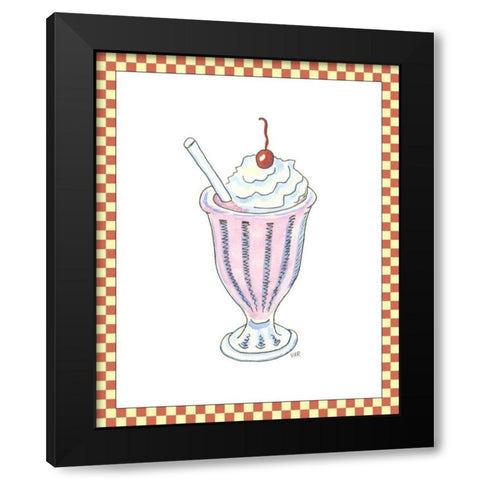 Ice Cream Parlor II Black Modern Wood Framed Art Print with Double Matting by Roper, Virginia A.