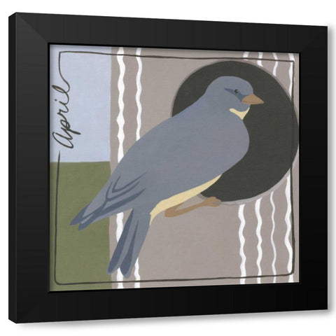 Avian April Black Modern Wood Framed Art Print by Meagher, Megan