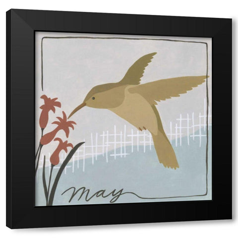 Avian May Black Modern Wood Framed Art Print by Meagher, Megan