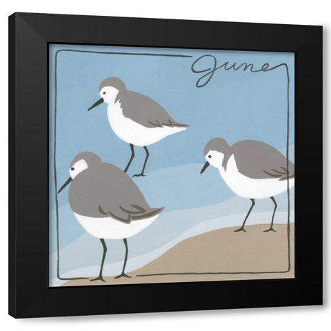 Avian June Black Modern Wood Framed Art Print by Meagher, Megan