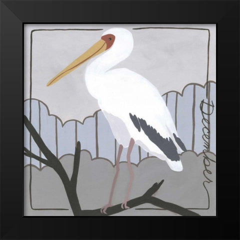 Avian December Black Modern Wood Framed Art Print by Meagher, Megan