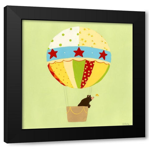 Up, Up and Away I Black Modern Wood Framed Art Print by Vess, June Erica