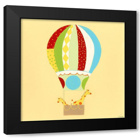 Up, Up and Away II Black Modern Wood Framed Art Print by Vess, June Erica