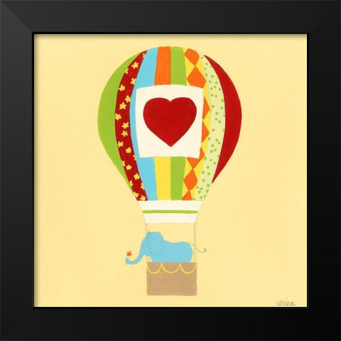 Up, Up and Away III Black Modern Wood Framed Art Print by Vess, June Erica