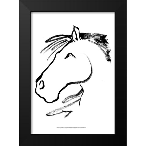 Equine Profile I Black Modern Wood Framed Art Print by Ludwig, Alicia