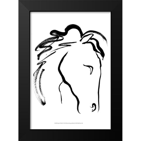Equine Profile II Black Modern Wood Framed Art Print by Ludwig, Alicia