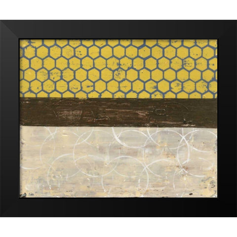 Honey Comb Abstract II Black Modern Wood Framed Art Print by Avondet, Natalie