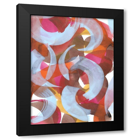 Sherbert II Black Modern Wood Framed Art Print by Fuchs, Jodi