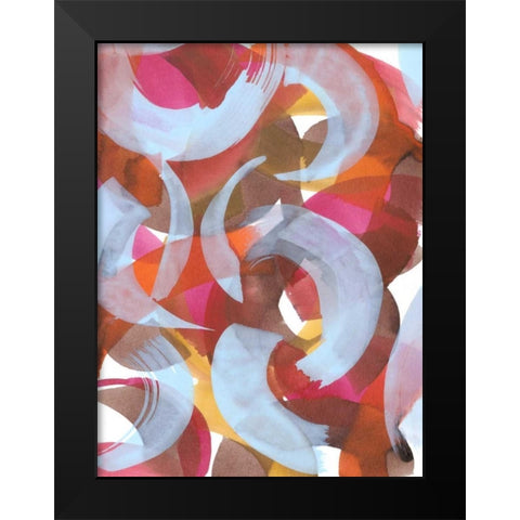 Sherbert II Black Modern Wood Framed Art Print by Fuchs, Jodi