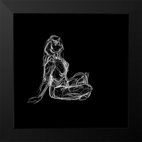 Figure Study on Black II Black Modern Wood Framed Art Print by Swinford, Charles