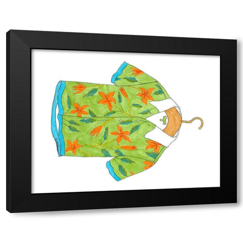 Beach Wear II Black Modern Wood Framed Art Print with Double Matting by Goldberger, Jennifer