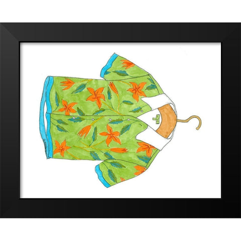 Beach Wear II Black Modern Wood Framed Art Print by Goldberger, Jennifer