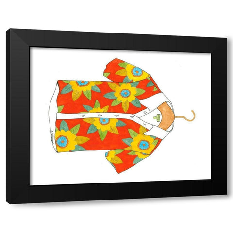 Beach Wear III Black Modern Wood Framed Art Print with Double Matting by Goldberger, Jennifer