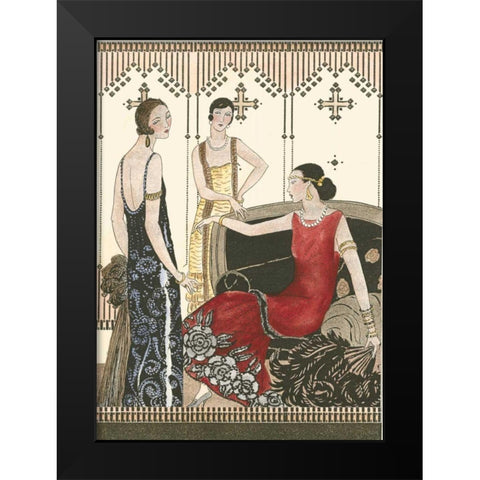 Art Deco Elegance IV Black Modern Wood Framed Art Print by Vision Studio