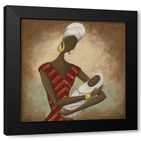 Tenderness Black Modern Wood Framed Art Print by Meagher, Megan