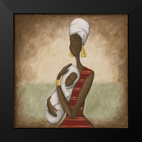 Nurture Black Modern Wood Framed Art Print by Meagher, Megan