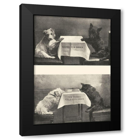 Waiting for Dinner Black Modern Wood Framed Art Print by Vision Studio