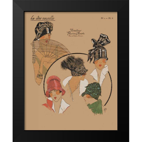 Elegant Chapeau I Black Modern Wood Framed Art Print by Unknown