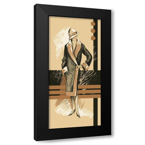 Large Retro Fashion Black Modern Wood Framed Art Print by Unkown