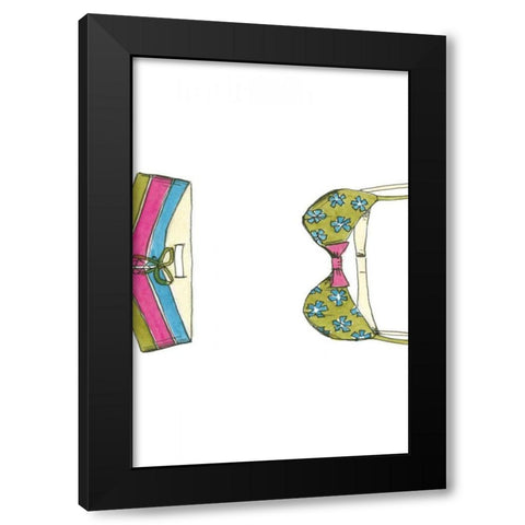 Beach Bikini I Black Modern Wood Framed Art Print with Double Matting by Goldberger, Jennifer