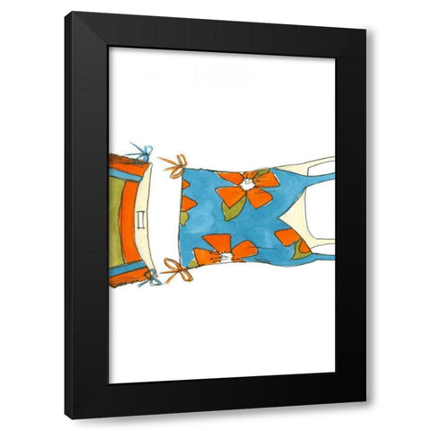 Beach Bikini II Black Modern Wood Framed Art Print with Double Matting by Goldberger, Jennifer