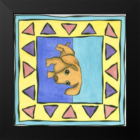 Pee Wee Black Modern Wood Framed Art Print by Meagher, Megan