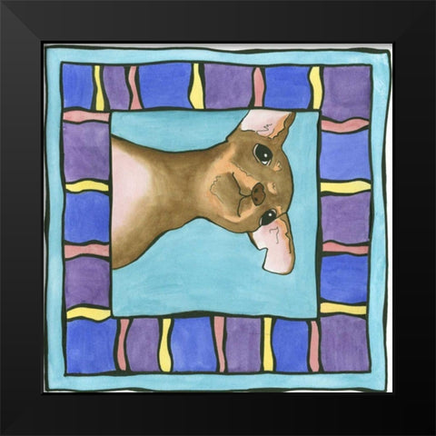 Tiny Black Modern Wood Framed Art Print by Meagher, Megan