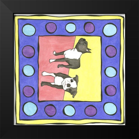 Max and Mini Black Modern Wood Framed Art Print by Meagher, Megan