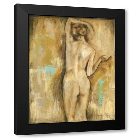Nude Gesture II Black Modern Wood Framed Art Print with Double Matting by Goldberger, Jennifer