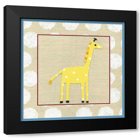 Katherines Giraffe Black Modern Wood Framed Art Print with Double Matting by Zarris, Chariklia