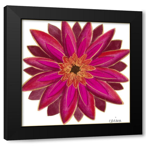 Bright Blossoms III Black Modern Wood Framed Art Print by Vess, June Erica