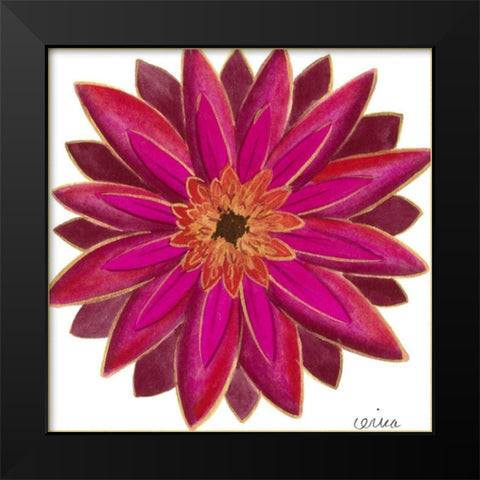 Bright Blossoms III Black Modern Wood Framed Art Print by Vess, June Erica