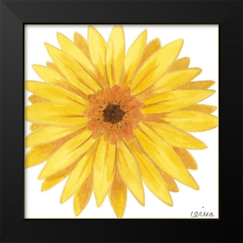 Bright Blossoms IV Black Modern Wood Framed Art Print by Vess, June Erica