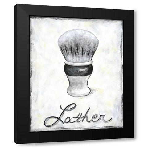 Lather Black Modern Wood Framed Art Print with Double Matting by Zarris, Chariklia