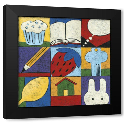 Tell me a story I Black Modern Wood Framed Art Print with Double Matting by Zarris, Chariklia