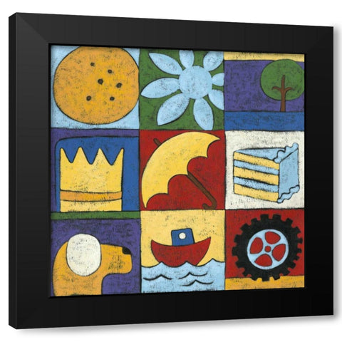 Tell me a story II Black Modern Wood Framed Art Print with Double Matting by Zarris, Chariklia