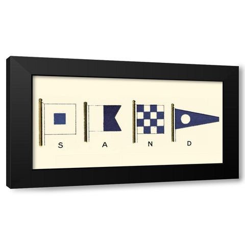 Sand Black Modern Wood Framed Art Print by Vision Studio