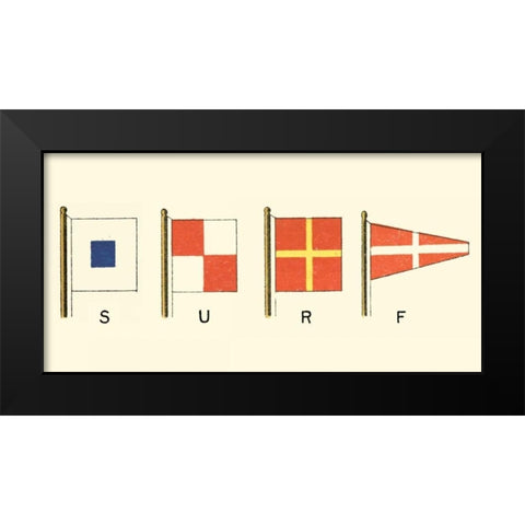 Surf Black Modern Wood Framed Art Print by Vision Studio