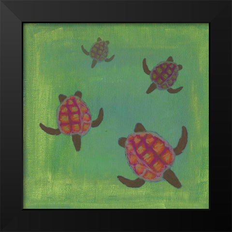 Wave Riders I Black Modern Wood Framed Art Print by Ludwig, Alicia