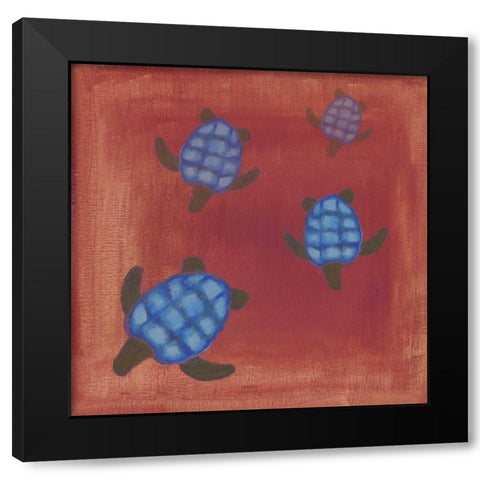 Wave Riders II Black Modern Wood Framed Art Print with Double Matting by Ludwig, Alicia