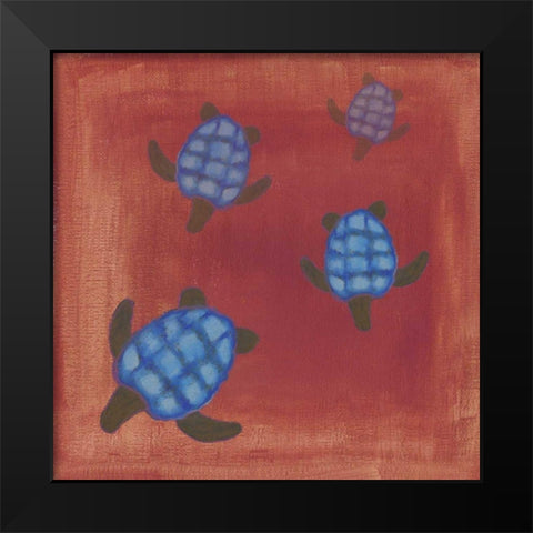 Wave Riders II Black Modern Wood Framed Art Print by Ludwig, Alicia