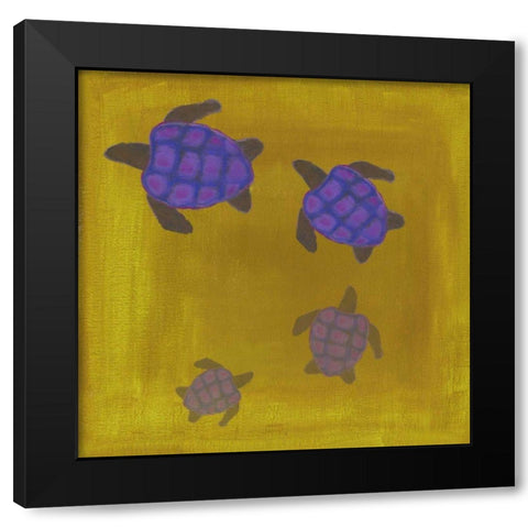 Wave Riders III Black Modern Wood Framed Art Print by Ludwig, Alicia