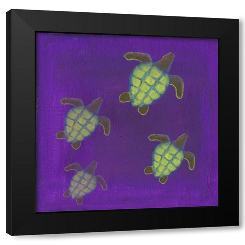 Wave Riders IV Black Modern Wood Framed Art Print with Double Matting by Ludwig, Alicia