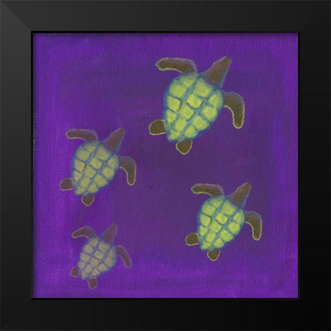 Wave Riders IV Black Modern Wood Framed Art Print by Ludwig, Alicia